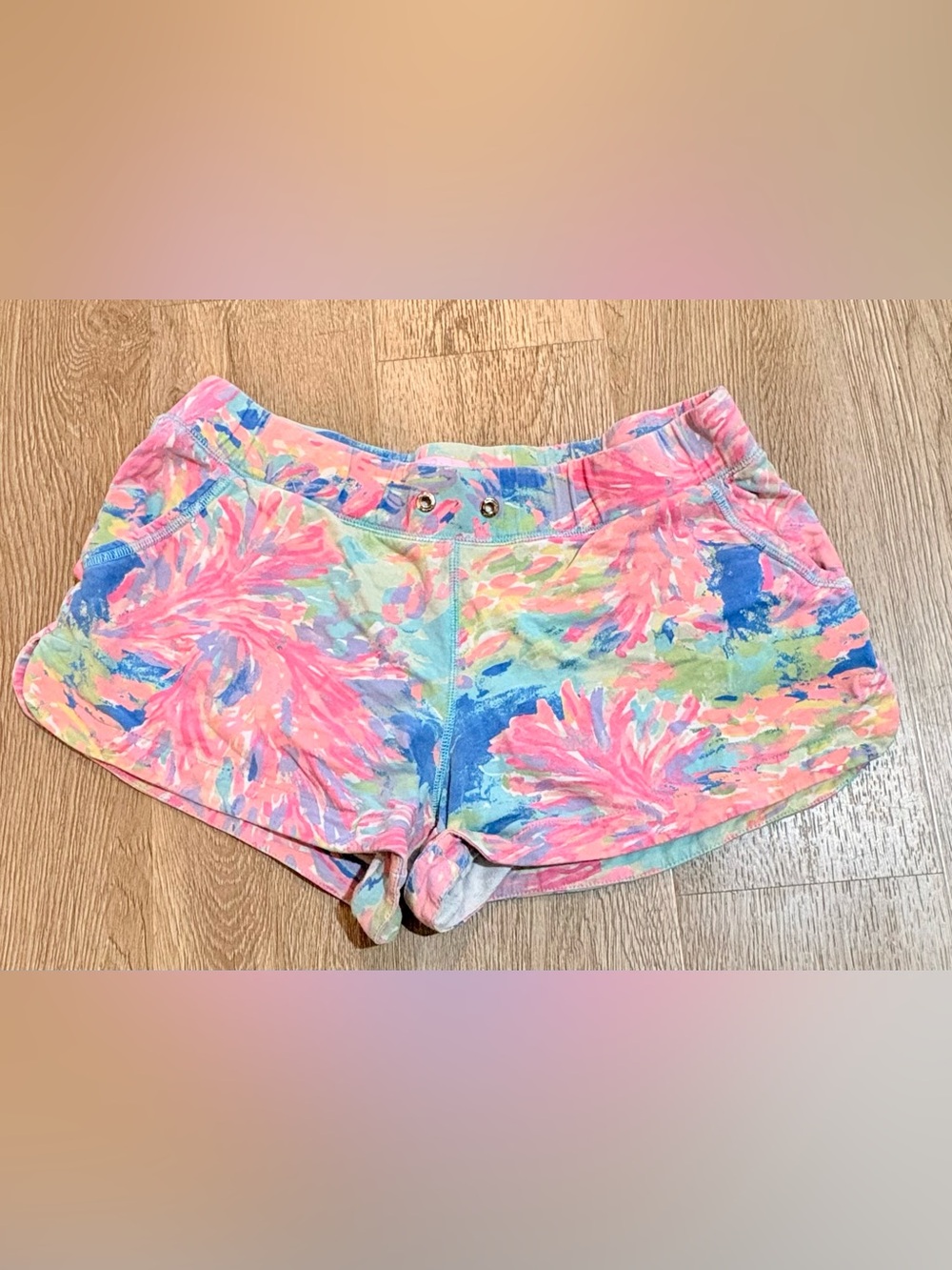 Lilly Pulitzer Pink Multicolor Floral Bike Shorts